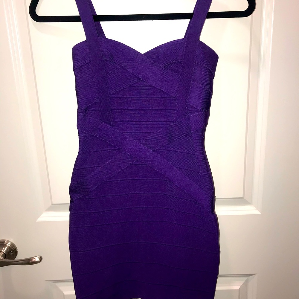 Hot Miami Styles Purple bandage dress